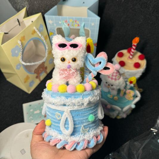 Cat pipe cleaner cake box