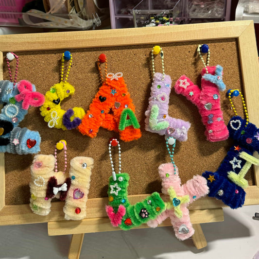 Letter Pendants by pipe cleaners