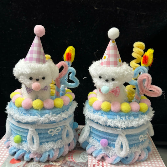 Dog birthday cake box
